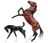Caballos Breyer Serie Libertad Salvaje y Libre | Set de Caballo y Potro | Caballo de Juguete | 24,5 x 18 cm | Escala 1:12 | Modelo n.? 62227