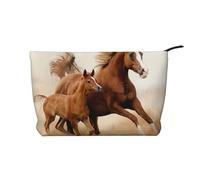 Caballos Cachorros Dos Corre,Neceser de Pana, Neceser de Maquillaje portátil, Neceser de Viaje