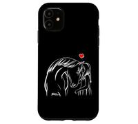 Caballos chica amor jinete amante de los caballos Carcasa para iPhone 11
