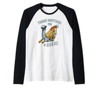 Caballos chica COMERCIO HERMANO PARA un caballo equestre Camiseta Manga Raglan