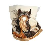 Caballos Corriendo Arte Occidental Marrón Hombre Mujer Polainas De Cuello Secado Rápido Bandana Protección Solar Pasamontañas para Verano Motocicleta Yoga