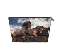 Caballos Corriendo, Bolsa de artículos de tocador Bolsa de Maquillaje Bolsa de cosméticos Bolsa de artículos de tocador de Viaje portátil