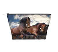 Caballos Corriendo, Bolsa de artículos de tocador Bolsa de Maquillaje Bolsa de cosméticos Bolsa de artículos de tocador de Viaje portátil