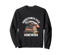 Caballos de fuerza sobre la tarea Drive Car Lee libros papá padre Sudadera