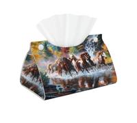 Caballos de los Indios nativos Americanos, Funda para Caja de pañuelos con Cierre, Reutilizable, Decorativa para baño, Sala de Estar, Dormitorio, Oficina y Coche.