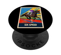 Caballos de Seis velocidades, Carreras de Caballos, Santa Anita, del Mar, Caballos PopSockets PopGrip Adhesivo