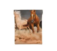 Caballos Marrones al Galope en el Desierto Impresos, Squeeze Top Wallet Bolsa de Almacenamiento para Mujer Monedero pequeño Bolsa de Cambio