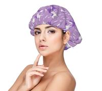 Caballos Morado Lila Chicas Dulce Vaquera,Gorro de dormir de satén ajustable para adultos, de seda, elástico, para dormir, para mujer