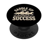 Caballos motivacionales de Saddle Up For Success PopSockets PopGrip Adhesivo