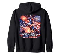 Caballos Patriótico Pony Bandera de Estados Unidos Wild In Flight Eagle Sudadera con Capucha