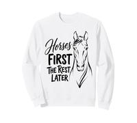 Caballos Primero El Resto Más Tarde Amante Ecuestre Sudadera