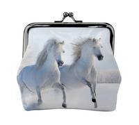 Caballos raros moteados al Galope,Monedero de Piel sintética, Carteras pequeñas, Monedero con Cierre de Broche