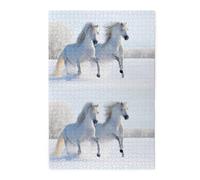 Caballos raros moteados al Galope, Rompecabezas de 1000 Piezas, Rompecabezas de Madera para Toda la Familia, decoración de Pared para Adultos y Adolescentes.