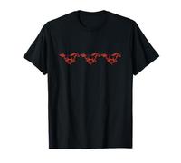 Caballos Rojos Galopando Corriendo Año del Caballo Camiseta