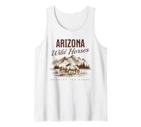 Caballos Salvajes de Arizona Que deambulan Gratis en el Oeste del río Sal Camiseta sin Mangas