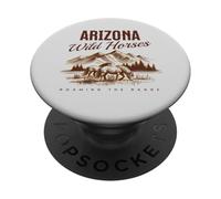 Caballos Salvajes de Arizona Que deambulan Gratis en el Oeste del río Sal PopSockets PopGrip Adhesivo