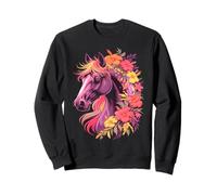 Caballos Salvajes Lindos Flores Vaquera Flores Caballo Paseo en Equipo Sudadera