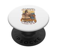 Caballos y música Country Divertida Guitarra Ecuestre Occidental PopSockets PopGrip Adhesivo