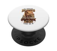 Caballos y música Country Funny Western Equestrian PopSockets PopGrip Adhesivo