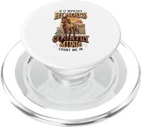 Caballos y música Country Funny Western Equestrian PopSockets PopGrip para MagSafe