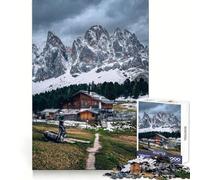 Cabaña Alpina con Vistas a la montaña, Rompecabezas de 1000 Piezas para Adolescentes, Que estimula la Memoria, diversión y Tiempo Libre, diseño Elegante, (50x75cm)