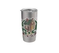 Cabaña Baba Yaga Anatomia Folclore Eslavo Fantasy Vaso térmico de acero inoxidable de doble pared