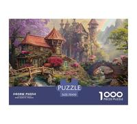 Cabaña Bosque de Cuento Puzzle de 1000 Piezas Set de Puzzle 1000 Piezas Puente Adultos Papel Relajante Hogar Regalo 70x50cm/1000pcs