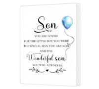 Cabana Bro Álbum de fotos para hijo con capacidad para 36 fotos de 4 x 6 pulgadas, regalos de cumpleaños para hijo de mamá papá, álbum de fotos pequeño con texto en inglés "You are Loved", regalo de