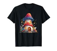 Cabaña caprichosa del Bosque de Hadas del Hongo del Arco Iris Camiseta
