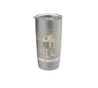 Cabaña de Baba Yaga Mitología Eslava Vaso térmico de acero inoxidable de doble pared