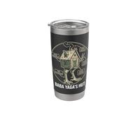 Cabaña de Baba Yaga Mitología Eslava Vaso térmico de acero inoxidable de doble pared