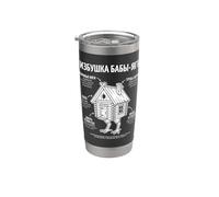 Cabaña de Baba Yaga Patas de Pollo Folklore Eslavo Vaso térmico de acero inoxidable de doble pared