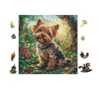 Cabaña de Cachorro Yorkshire Rompecabezas 100 Piezas Cartón Grueso para Coleccionistas Eventos Team Building Ocio En Casa Regalo Fin De Año Mejor Valorado 28x28cm