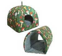 Cabaña de cobayas, paquete de 2 refugios cómodos para mascotas pequeñas, guarida para dormir con tela polar, opción fácil de limpiar, accesorios de jaula para ratones, erizos, jerbos, bichos, mascotas