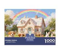 Cabaña de Cuento de Hadas Puzzle De Madera Impermeable DIY Puzzles De 1000 Piezas Regalos para Adultos Imposible Rompecabezas Decoración del Hogar