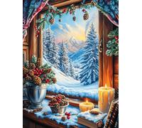 Cabaña de Nieve Rompecabezas 500 Piezas Cartón Resistente para Mayores Cuentos de Hadas de Animales y Plantas Reunión Familiar Juegos Desarrollo Lógica Detalle San Valentín Calidad 500 PCS