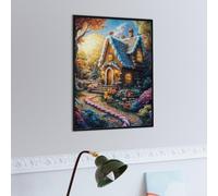 Cabaña de otoño Puzzle 300 Piezas Decoración De Sala Animales de paisajes Naturales Rompecabezas para Adultos 3D DIY Creativo Desafío Intelectual Juguete Educativo 300 PCS