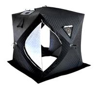 Cabaña de Pesca en Hielo aislada Tienda de Pesca de Invierno Tienda de Pesca en Hielo Refugio portátil for Pesca en Hielo Impermeable y a Prueba de Viento(Black)