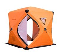 Cabaña de Pesca en Hielo aislada Tienda de Pesca de Invierno Tienda de Pesca en Hielo Refugio portátil for Pesca en Hielo Impermeable y a Prueba de Viento(Orange)