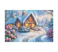 Cabaña de Pino corazón Bosque Naturaleza Salvaje Rural Puzzle 1000 Piezas Decoración De Sala Rompecabezas para Adultos 3D DIY Creativo Desafío Intelectual Juguete Educativo 1000 PCS
