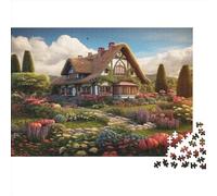 Cabaña de Pueblo de montaña Puzzle De 1000 Piezas Rompecabezas para Adultos Rompecabezas 1000 Piezas para Adultos para Amantes O Amigos Rompecabezas Imposable 1000pcs (75x50cm)