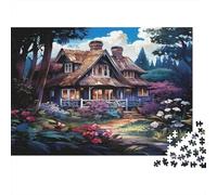 Cabaña de Pueblo de montaña Rompecabezas De 1000 Piezas para Decoración del Hogar, Juego EduGatosivo para El Hogar Y Adultos, Juguete De Desafío, Rompecabezas De 1000 Piezas 1000pcs (75x50cm)