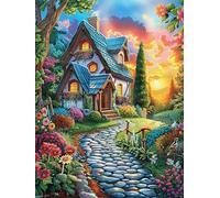 Cabaña del Bosque Rompecabezas 300 Piezas Cartón Grueso para Parejas Cuentos de Hadas de Animales y Plantas Desarrollo Habilidades Pieza Decorativa Casa Pack Completo Regalo Cumpleaños 300 PCS