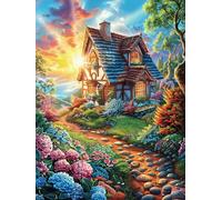 Cabaña del Bosque Rompecabezas 300 Piezas Cartón para Parejas Animales y Plantas fantásticos Actividad Tiempo Libre Terapia Relajación Decoración Salón Regalo Sorpresa 300 PCS