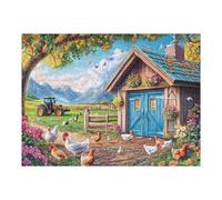 Cabaña Granero jardín de Flores Puzzle 500 Piezas Cartón Blanco Premium para Expertos Eventos Team Building Ejercita La Mente Hobby Y Ocio 500 PCS