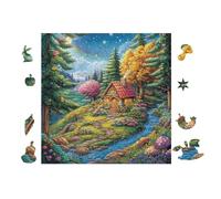 Cabaña Junto al Lago Rompecabezas 100 Piezas Cartón Grueso para Coleccionistas Eventos Team Building Ocio En Casa Regalo Fin De Año Mejor Valorado 28x28cm