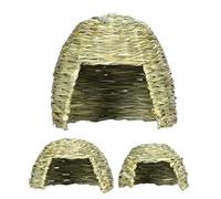 Cabaña para cobayas: para dormir de hierba, cama de heno para mascotas, escondite para animales pequeños, hábitat interior y exterior, erizos, conejos, casa de juegos, guarida de relajación | Ref