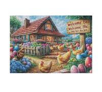 Cabaña río Bosque Rompecabezas 300 Piezas Cartón Grueso para Coleccionistas Noches De Cita Mejora Concentración Ocio En Casa Regalo Reyes Magos 300 PCS