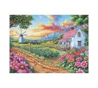 Cabaña Rural Camino de Granja Rompecabezas 500 Piezas Cartón para Niños Mayores 14 Años Noches De Cita Antiestrés Pack Completo Detalle Único Original 500 PCS
