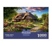 Cabaña Rural Puzzle 1000 Piezas De Cartón Grueso Cabaña jardín Rompecabezas Anti Estrés Adultos para Plan De Fin De Semana como Regalo Original 70x50cm/1000pcs